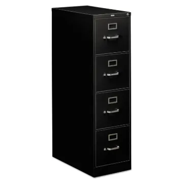 310 Series Four-Drawer Full-Suspension File, Letter, 15w x 26.5d x 52h, Black