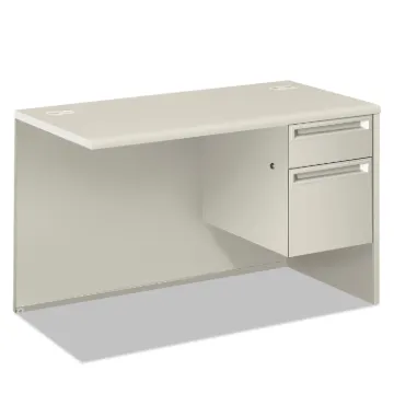 38000 Series Return Pedestal, Box/File, 26.38wx50.38dx31.38h, Right,Silver/Lt GY