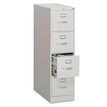 310 Series Four-Drawer Full-Suspension File, Letter, 15w x 26.5d x 52h, Light Gray