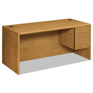10700 Series "L" Workstation Desk with Three-Quarter Height Pedestal on Right, 66" x 30" x 29.5", Ha