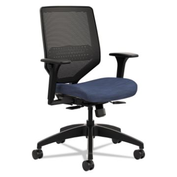 Solve Series Mesh Back Task Chair, Supports up to 300 lbs., Midnight Seat, Black Back, Black Base
