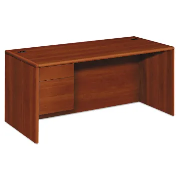 10700 Series "L" Workstation Desk with Three-Quarter Height Pedestal on Left, 66" x 30" x 29.5", Cog