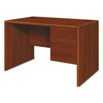 10700 Series Single Pedestal Desk with Three-Quarter Height Right Pedestal, 48" x 30" x 29.5", Cogna