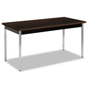 Utility Table, Rectangular, 60w x 30d x 29h, Mocha/Black