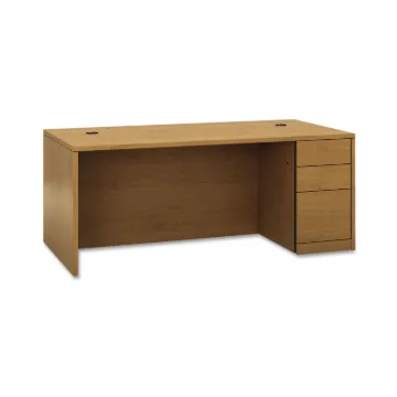 10500 Series "L" Workstation Right Pedestal Desk with Full-Height Pedestal, 72" x 36" x 29.5", Harve