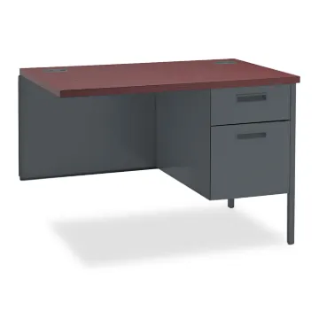 Metro Classic Series Workstation Return, Right, 42w x 24d, Mahogany/Charcoal