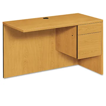 10500 Series L Workstation Return, 3/4 Height Right Ped, 48w x 24d, Harvest