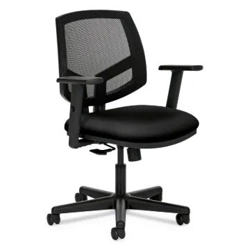 Volt Series Mesh Back Task Chair with Synchro-Tilt, Supports up to 250 lbs., Black Seat/Black Back,