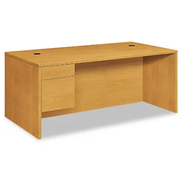 10500 Series "L" Workstation Single Pedestal Desk with 3/4 Height Pedestal, 72" x 36" x 29.5", Harve