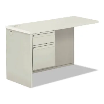 38000 Series Return Pedestal, Box/File, 26.38wx50.38dx31.38h, Left, Silver/Lt GY