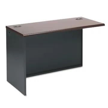 38000 Series Return Shell, Left, 48w x 24d x 29-1/2h, Mahogany/Charcoal