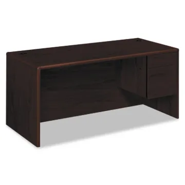 10700 Series "L" Workstation Desk with Three-Quarter Height Pedestal on Right, 66" x 30" x 29.5", Ma