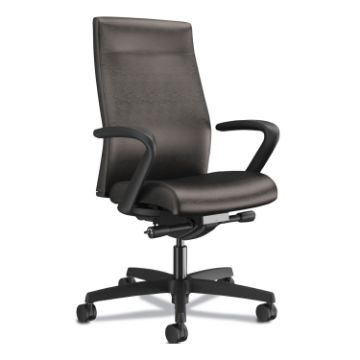 Ignition 2.0 Upholstered Mid-Back Task Chair, Supports up to 300 lbs., Black Seat, Black Back, Black