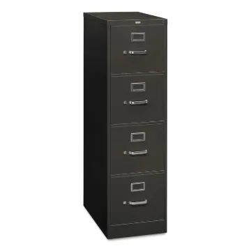 310 Series Four-Drawer Full-Suspension File, Letter, 15w x 26.5d x 52h, Charcoal