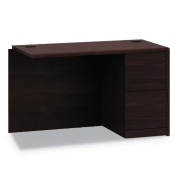 10700 Series Full Right Pedestal Return, 48w x 24d x 29 1/2h, Mahogany