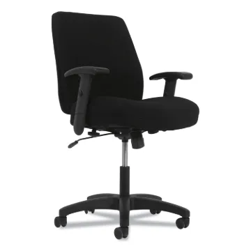 Network Mid-Back Task Chair, Supports up to 250 lbs., Black Seat/Black Back, Black Base