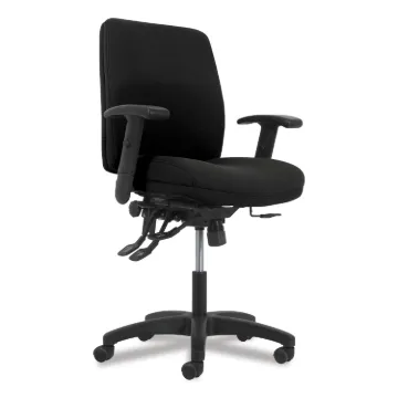 Network Mid-Back Task Chair, Supports up to 250 lbs., Black Seat/Black Back, Black Base