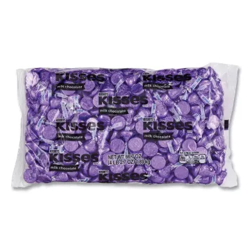 KISSES, Milk Chocolate, Purple Wrappers, 66.7 oz Bag, Free Delivery in 1-4 Business Days