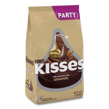 KISSES Milk Chocolate with Almonds, Party Pack, 32 oz Bag, Free Delivery in 1-4 Business Days