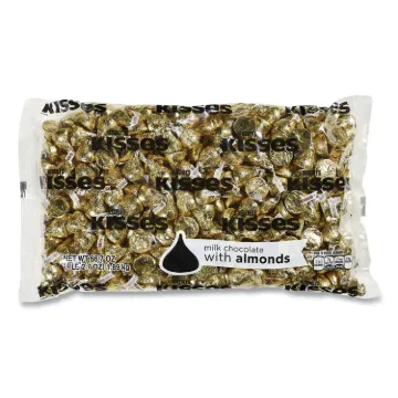 KISSES Milk Chocolate with Almonds, 66.7 oz Bag, Free Delivery in 1-4 Business Days