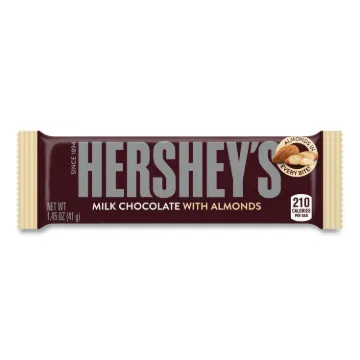 Milk Chocolate with Almonds, 1.45 oz Bar, 36/Box, Free Delivery in 1-4 Business Days