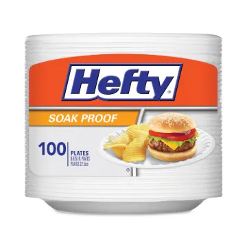 Soak Proof Tableware, Foam Plates, 8 7/8" dia, 100/Pack
