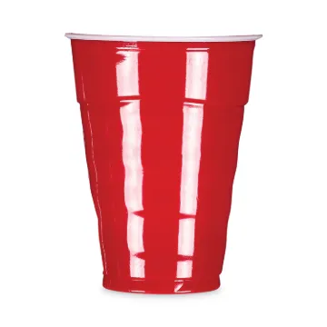 Easy Grip Disposable Plastic Party Cups, 18 oz, Red, 50/Pack, 12 Packs/Carton