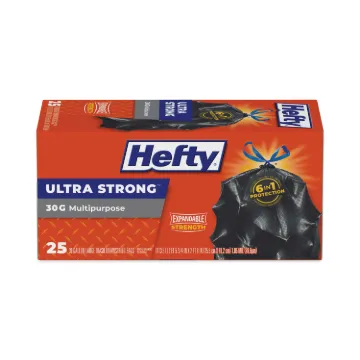 Ultra Flex Waste Bags, 30gal, 30 x 33, 1.3mil, Black, 25/Box