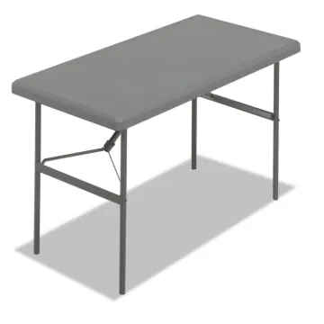 IndestrucTables Too 1200 Series Folding Table, 48w x 24d x 29h, Charcoal