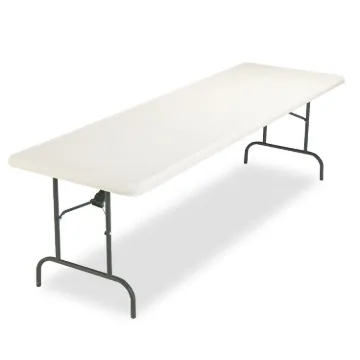 IndestrucTables Too 1200 Series Folding Table, 96w x 30d x 29h, Platinum