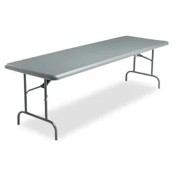 IndestrucTables Too 1200 Series Folding Table, 96w x 30d x 29h, Charcoal