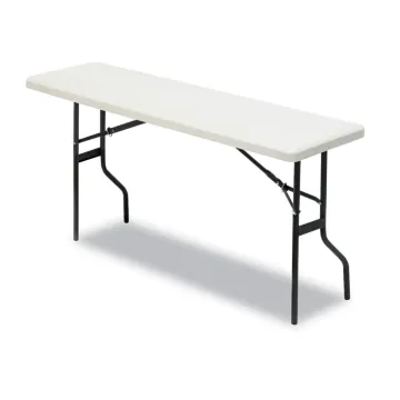 IndestrucTables Too 1200 Series Folding Table, 72w x 18d x 29h, Platinum