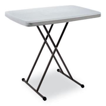 IndestrucTables Too 1200 Series Resin Personal Folding Table, 30 x 20, Charcoal