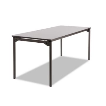 Maxx Legroom Rectangular Folding Table, 72w x 30d x 29-1/2h, Gray/Charcoal