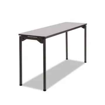 Maxx Legroom Rectangular Folding Table, 60w x 18d x 29-1/2h, Gray/Charcoal