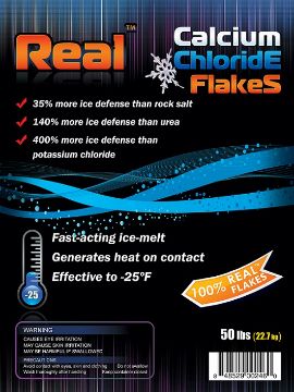 Real Calcium Chloride Flake 50 lb Bag 'C'
