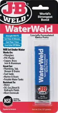 J-B Weld 8277 Waterweld Underwater Epoxy Putty - 2 Oz, 6/Pack