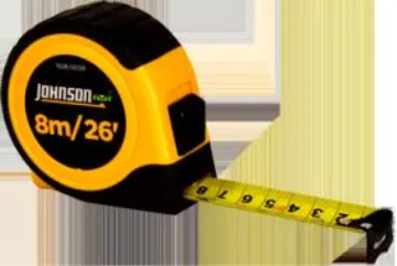 1828-0026 Metric/Inch 8m/26' Tape Measure Rubberized