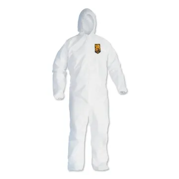 A40 Elastic-Cuff and Ankles Hooded Coveralls, White, 2X-Large, 25/Case