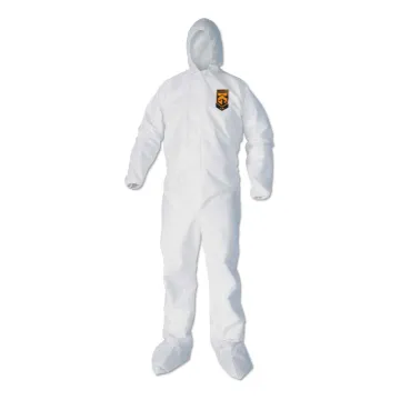 A40 Elastic-Cuff, Ankle, Hood and Boot Coveralls, White, 3X-Large, 25/Carton