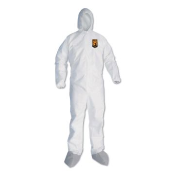 A45 Liquid/Particle Protection Surface Prep/Paint Coveralls, 2XL, White, 25/CT