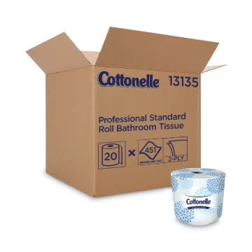 Two-Ply Bathroom Tissue,Septic Safe, White, 451 Sheets/Roll, 20 Rolls/Carton