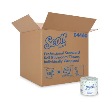 Essential Standard Roll Bathroom Tissue for Business, Septic Safe, 2-Ply, White, 550 Sheets/Roll