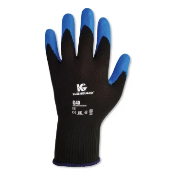 G40 Nitrile Coated Gloves, 230 mm Length, Medium/Size 8, Blue, 12 Pairs