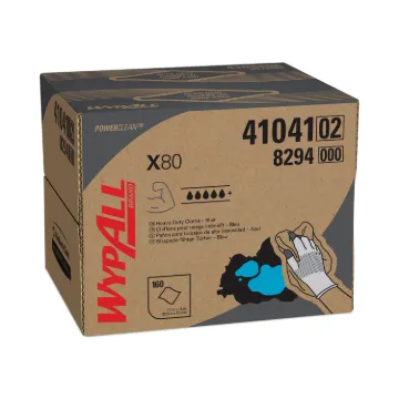 X80 Cloths, BRAG Box, HYDROKNIT, Blue, 11.1 x 16.8, 160 Wipers/Carton