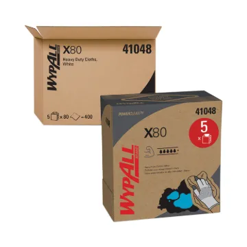 X80 Cloths, HYDROKNIT, POP-UP Box, 9 1/10 x 16 4/5, White, 80/Bx, 5 Boxes/Carton