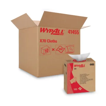 WYPALL X70 Wipers, POP-UP Box, 9 1/10 x 16 4/5, White, 100/Box, 10 Boxes/Carton