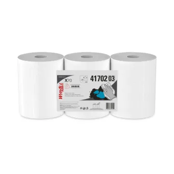 X70 Cloths, Center-Pull, 9 4/5 x 13 2/5, White, 275/Roll, 3 Rolls/Carton