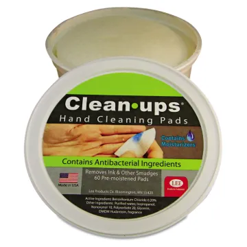 Clean-Ups Hand Cleaning Pads, Cloth, 3" dia, 60/Tub