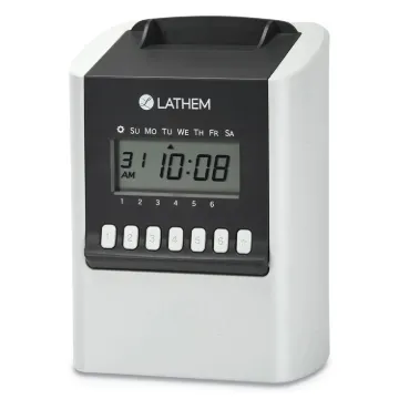 700E Calculating Time Clock, White